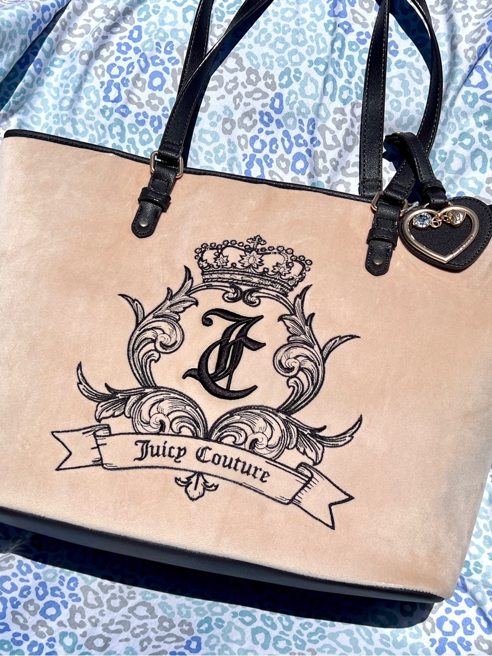 New Pink Juicy Couture Purse Large Velour Tote Bag NWOT